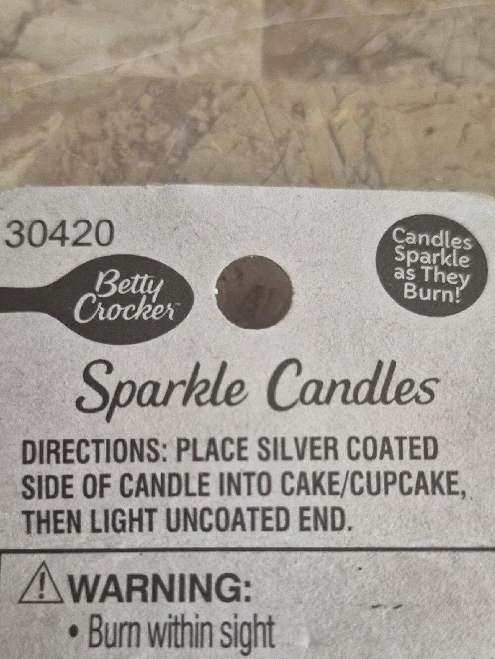 Betty Crocker Silver Sparkle Cake Candles - Metallic Cake Sparklers